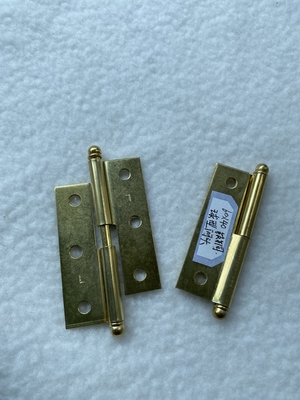 60x40mm ব্রাস ধাতুপট্টাবৃত H শৈলী মন্ত্রিসভা Hinges বন্ধ বন্ধ